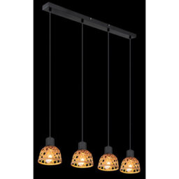 Luminosa Lighting Luminosa Wenna Bar Pendant Ceiling Light Matt Black 4X E27 - thumbnail 5