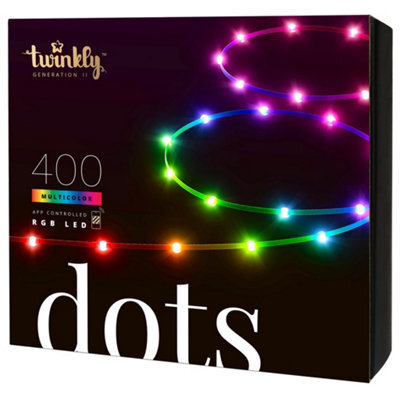 Twinkly Dots App-Controlled Flexible Led Light String With 400 Rgb (16 Million Colours) 20M Black Wire In/outdoor Smart Home Light - image 1