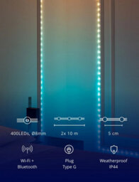 Twinkly Dots App-Controlled Flexible Led Light String With 400 Rgb (16 Million Colours) 20M Black Wire In/outdoor Smart Home Light - thumbnail 9