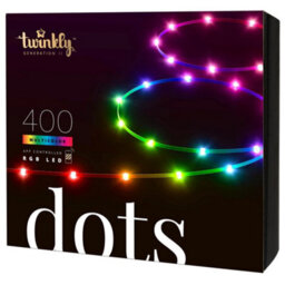 Twinkly Dots App-Controlled Flexible Led Light String With 400 Rgb (16 Million Colours) 20M Black Wire In/outdoor Smart Home Light - thumbnail 1