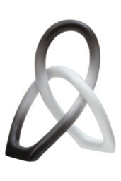 Orsina Versatile Black And White Sculpture, Easy To Maintain Loop Design Sculpture, Abstract Design Sculpture - thumbnail 6