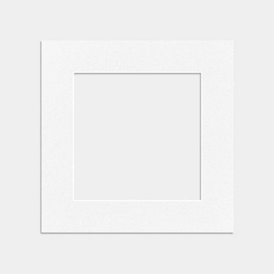 Ak Frames 6X6 White Picture Mounts To Fit 4X4 Aperture Size - Mount Board Only (No Frame Included) - image 1