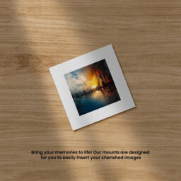 Ak Frames 6X6 White Picture Mounts To Fit 4X4 Aperture Size - Mount Board Only (No Frame Included) - thumbnail 5