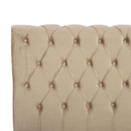 Beliani Waterbed Velvet Avallon 180 X 200 Cm (Eu Super King) Beige - thumbnail 9