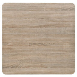 Berkfield Elegant Bistro Table Mdf And Steel Square 80X80X75 Cm Oak Colour - thumbnail 4