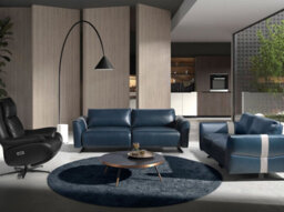 Angel Cerda Stylish Round Coffee Table With Porcelain Marble Top And Black Steel Legs - thumbnail 3