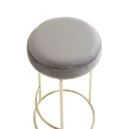 Orsina Manhattan Grey Velvet Tall Bar Stool - thumbnail 8