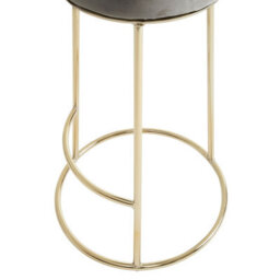 Orsina Manhattan Grey Velvet Tall Bar Stool - thumbnail 9
