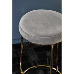 Orsina Manhattan Grey Velvet Tall Bar Stool - thumbnail 5