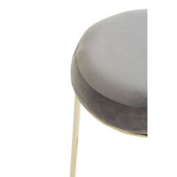 Orsina Manhattan Grey Velvet Tall Bar Stool - thumbnail 7