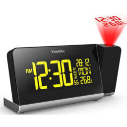 Youshiko Radio Control Projection Clock ( Premium Quality /  Official Uk Version ) With Colour Changing Display - thumbnail 4