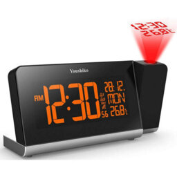 Youshiko Radio Control Projection Clock ( Premium Quality /  Official Uk Version ) With Colour Changing Display - thumbnail 2