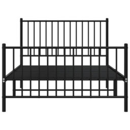 Berkfield Metal Bed Frame With Headboard And Footboard Black 107X203 Cm - thumbnail 5