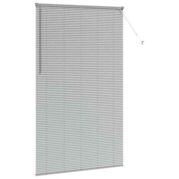 Berkfield Window Blind With Curtains Manual Silver Aluminium - thumbnail 5