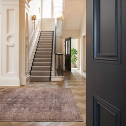 Loomed Traditional Design Cotton Chenille Rug Beige Brown Machine Washable 280Cm X 380Cm - thumbnail 6