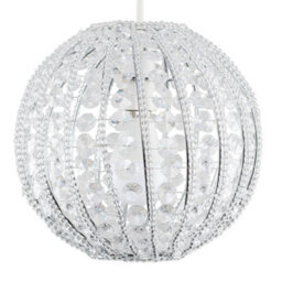 Valuelights Modern Ornate Design Round Ceiling Shade With Clear Acrylic Jewels (D)24Cm - thumbnail 1