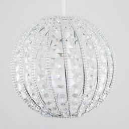 Valuelights Modern Ornate Design Round Ceiling Shade With Clear Acrylic Jewels (D)24Cm - thumbnail 4