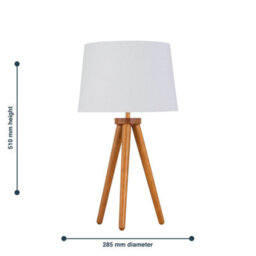 First Choice Lighting Voyage - Dark Oak Table Lamp Or Bedside Light With White & Gold Shade - thumbnail 5