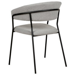Beliani Set Of 2 Dining Chairs Mariposa Boucle Grey - thumbnail 7