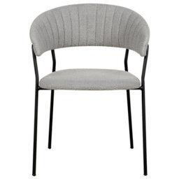 Beliani Set Of 2 Dining Chairs Mariposa Boucle Grey - thumbnail 6