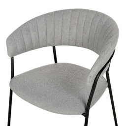Beliani Set Of 2 Dining Chairs Mariposa Boucle Grey - thumbnail 8