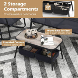 Gainoom 4 Pieces Patio Furniture Set With 2 Rocking Bistro Chairs Outdoor Conversation Set - thumbnail 3