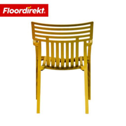 Floordirekt Stackable Garden Chair Weather Resistant Uv Protected Patio Balcony Dining Seat Yellow 60 X 51 Cm - thumbnail 8