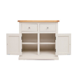 Cabinet Bits Castelli Off White 2 Drawer 2 Door Sideboard Chrome Knob - thumbnail 4