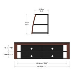 "Avf Kivu 1.8M Tv Stand, For Tvs Up To 90"" - Walnut" - thumbnail 3