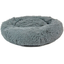 Actiaspet Dog Cat Bed Fluffy Donut Kitten Puppy Pet Cushion Calming Mattress L (Grey) - thumbnail 6