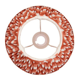 Loops Set Of 2 Elegant Handcrafted Apricot Orange Tapered Lamp Shades With Unique Zigzag Pattern - thumbnail 4