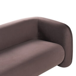 Beliani Sofa 3 Seater Leiren Velvet Dark Brown - thumbnail 8