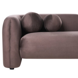 Beliani Sofa 3 Seater Leiren Velvet Dark Brown - thumbnail 7