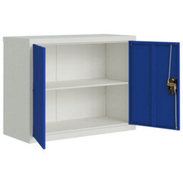 Berkfield File Cabinet Light Grey And Blue 90X40X70 Cm Steel - thumbnail 4