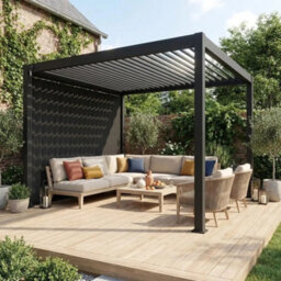 Sweeek - Vertical Adjustable Louver Panel 3M For Triomphe Pergola 3X3M V2 4X3M 6X3M Anthracite - thumbnail 1
