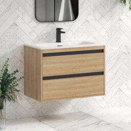 Royal Bathrooms Orion 600mm Mint Sage 2 Drawer Freestanding Vanity Unit With Stone Basin & Chrome Strip - thumbnail 5