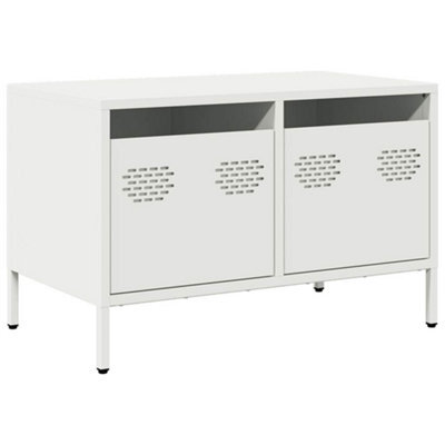 Berkfield Industrial Tv Cabinet White 68X39X43.5 Cm Cold-Rolled Steel - image 1