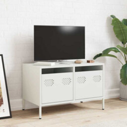 Berkfield Industrial Tv Cabinet White 68X39X43.5 Cm Cold-Rolled Steel - thumbnail 3