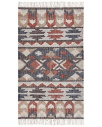 Wyld And Coco Bohonest Multicolour Jute Rug 80 X 150 Cm Handwoven With Tassels - thumbnail 1