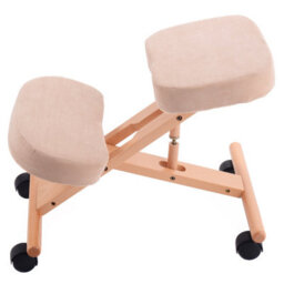 Costway Kneeling Chair Adjustable Height & Angle Ergonomic Stool W/ Padded Seat Beige - thumbnail 8