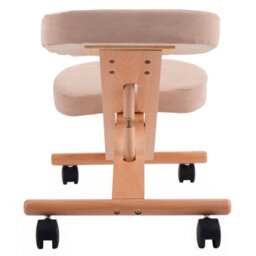 Costway Kneeling Chair Adjustable Height & Angle Ergonomic Stool W/ Padded Seat Beige - thumbnail 7