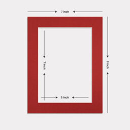 Ak Frames 9X7 Crimson Picture Mounts To Fit 7X5 Aperture Size - Mount Board Only (No Frame Included) - thumbnail 3