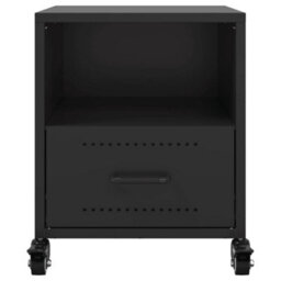 Berkfield Bedside Cabinets 2 Pcs Black 36X39X43.5 Cm Steel - thumbnail 5