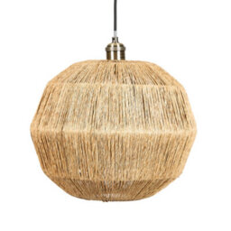 Dibor Round Ceiling Natural Home Decor Boho Seagrass Pendant Light Shade H41 X D50Cm - thumbnail 2