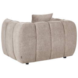 Beliani Scandinavian Armchair Ness Fabric Taupe - thumbnail 5