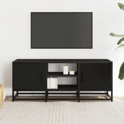 Berkfield Industrial Tv Cabinet Black 100X35X41 Cm Engineered Wood And Metal - thumbnail 3