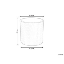 Beliani Graphite Grey Fibre Clay Planter 45 X 45 X 45 Cm Uv-Resistant Ribbed - thumbnail 4