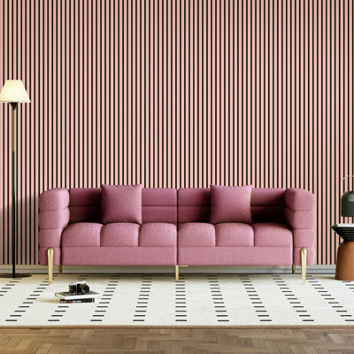Jōbū Jobu Acoustic Wall Panels In Petal Pink With Black Backing 240Cm X 60Cm - image 1