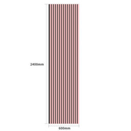 Jōbū Jobu Acoustic Wall Panels In Petal Pink With Black Backing 240Cm X 60Cm - thumbnail 5