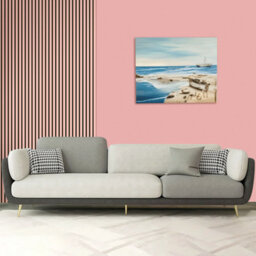 Jōbū Jobu Acoustic Wall Panels In Petal Pink With Black Backing 240Cm X 60Cm - thumbnail 4